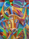 Taurus the Bull Cubist Cubism