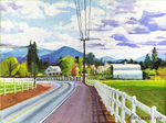 Cave Junction Farm Scene Clouds